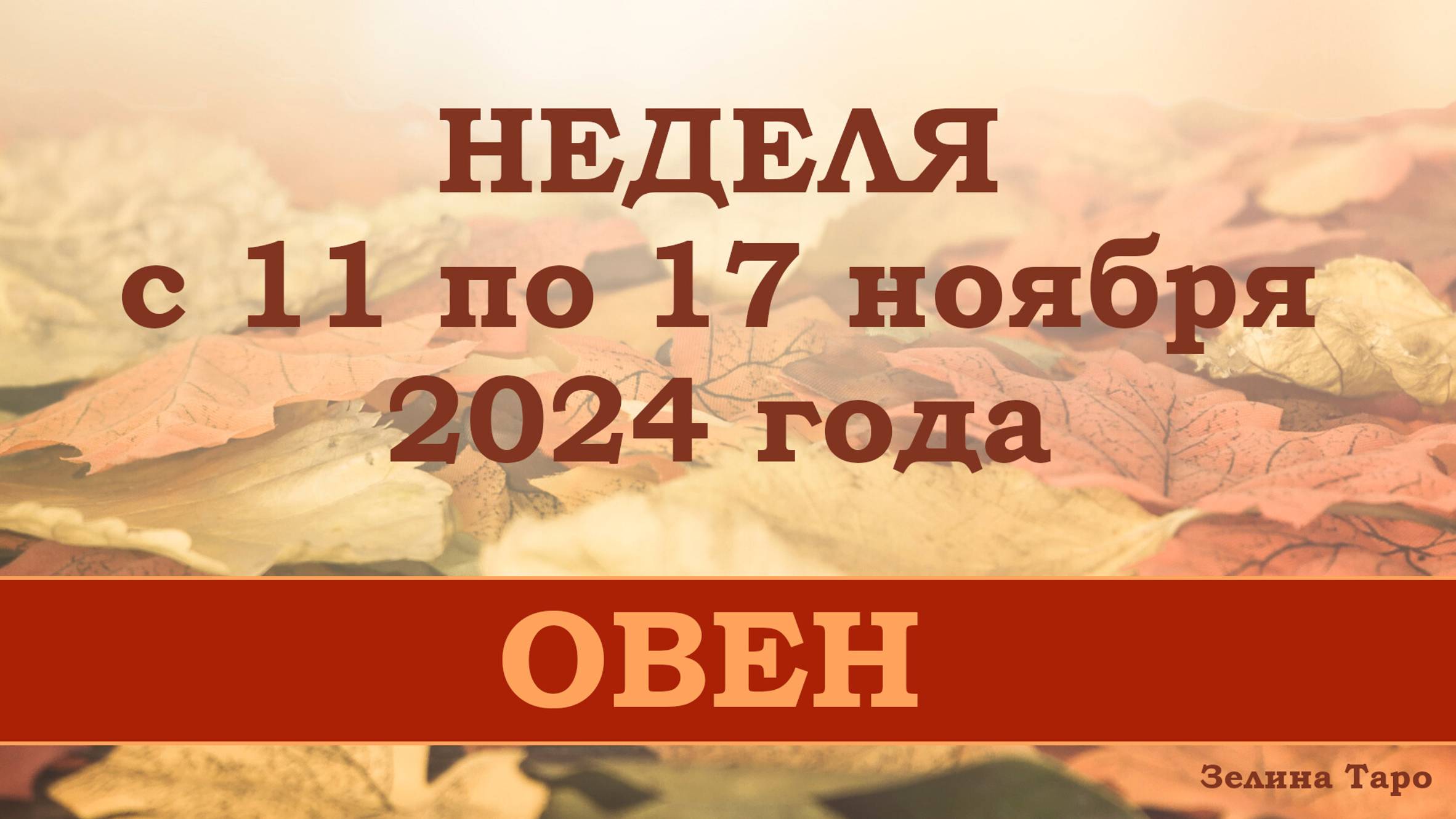 ОВЕН | ТАРО прогноз на неделю с 11 по 17 ноября 2024 года