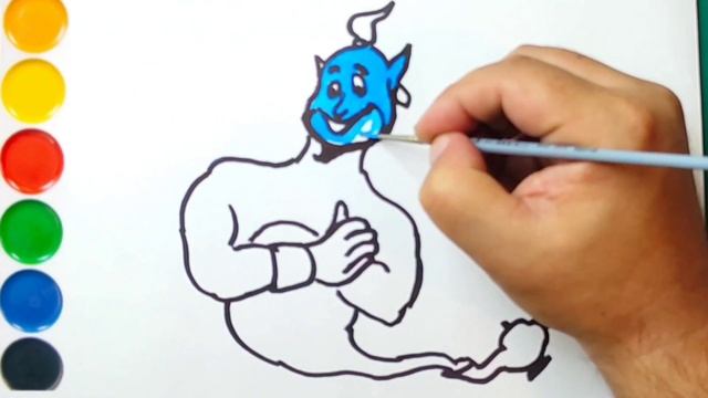 How to draw a genie.magic lamp.draw and paint смотреть онлайн