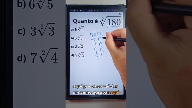 QUANTO É √180 ❓ #matemática #enem смотреть онлайн