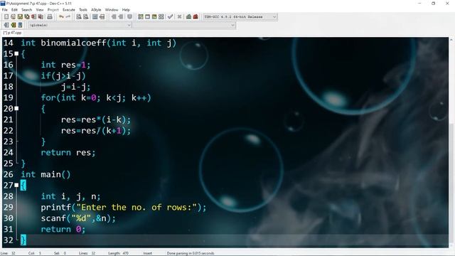 Number Pattern 37 | Printing Number Pattern in C | Pascal Triangle | C Programming Tutorials | смотреть онлайн