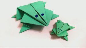 Прыгающая лягушка из бумаги. Как сделать очень просто