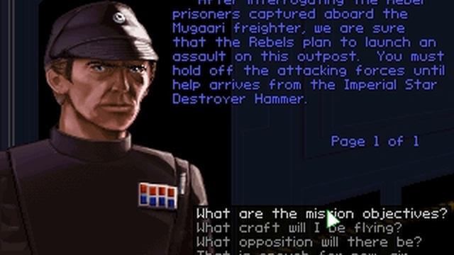 Let's Play Star Wars - Tie Fighter : E1M2 - Aftermath at Hoth #2: Red Alert (Briefing) смотреть онлайн