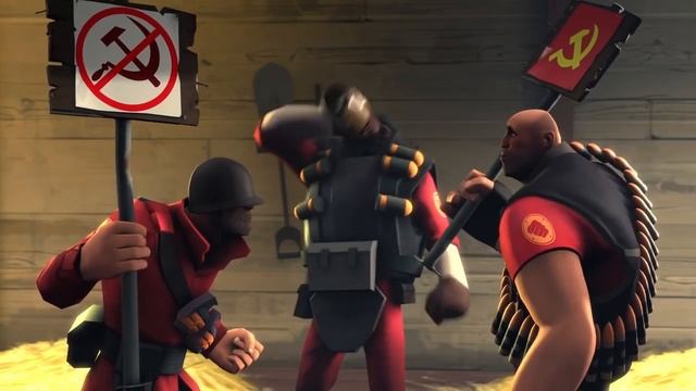 SFM Soldier found out that Heavy is a communist но с оригинальной русской озвучкой смотреть онлайн