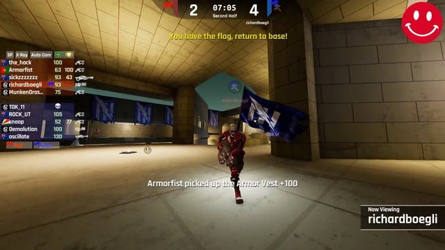 Unreal Tournament CTF - 16 second flag capture - UT4 PUGS UTAUNZ 2015-12-27 смотреть онлайн