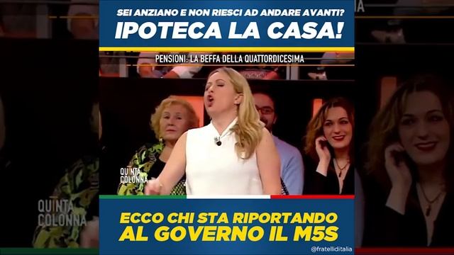 Giorgia Meloni: Ecco in che mani M5s ha riconsegnato l'Italia... смотреть онлайн