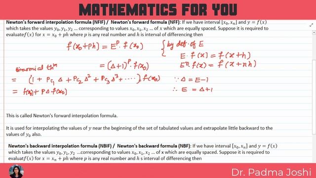 Newton's Forward and Backward Interpolation formulas | Unit 1 | M3 смотреть онлайн