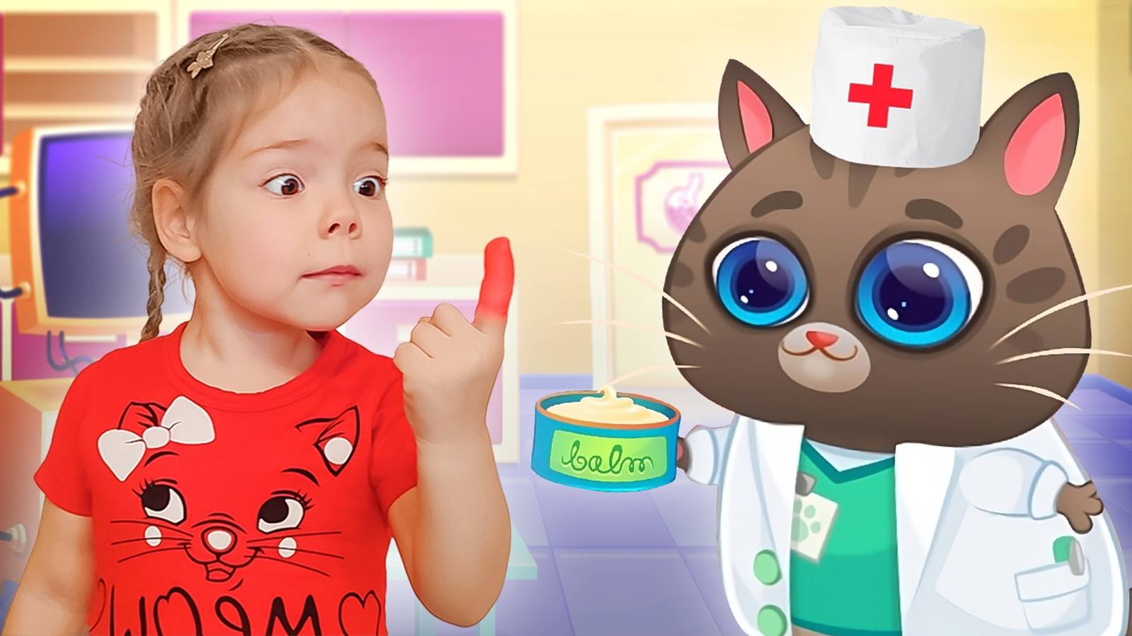 Котик Bubbu и собачка Duddu в новом мультфильме с Настей в больнице смотреть онлайн