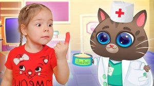Котик Bubbu и собачка Duddu в новом мультфильме с Настей в больнице