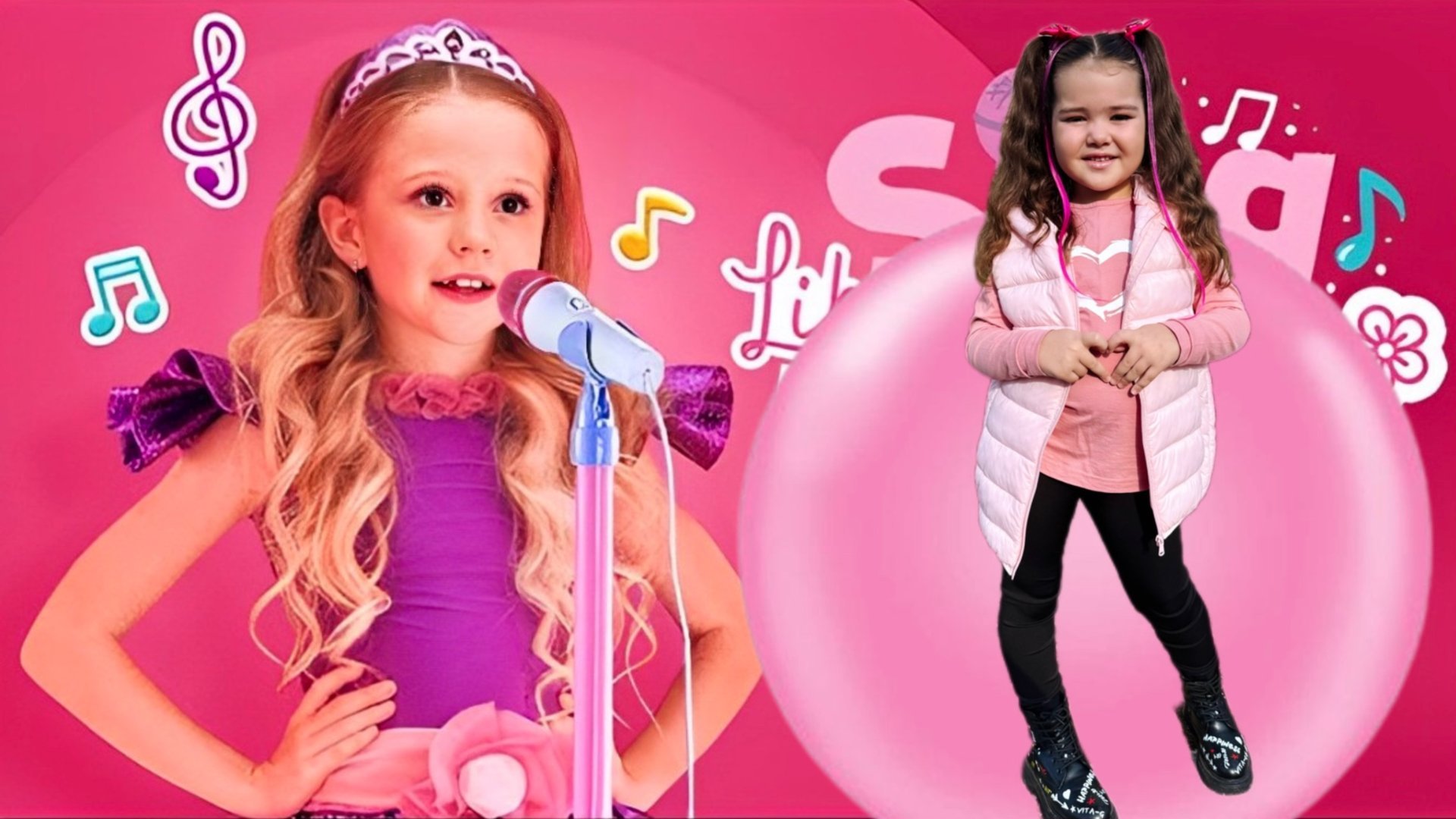 Ева и Настя поют веселую песенку!