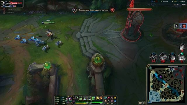 КОСТОЛОМНАЯ АКАЛИ - Акали через магазин #1 - League Of Legends смотреть онлайн