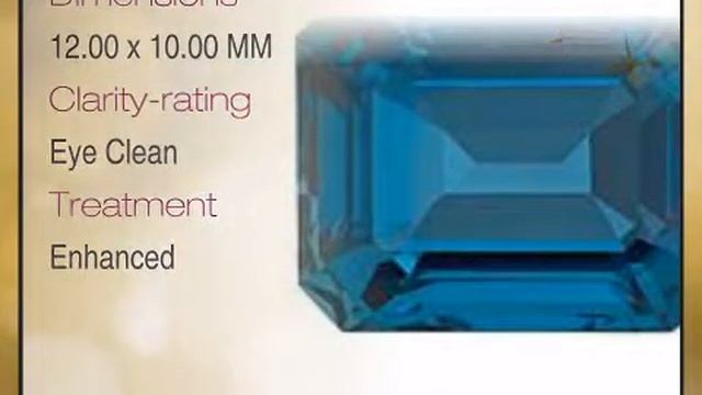 London Blue Topaz Emerald Cut 12.00 x 10.00mm Grade AAA - africagems.com смотреть онлайн