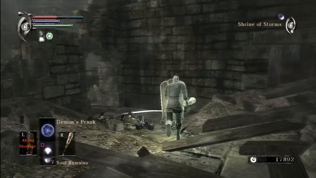 Demon's Souls. Shrine of Storms 4-1. Vanguard, Adjudicator, Death. Soulsborne Base Level Challenge смотреть онлайн