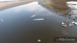 Ледоход на Амуре,с высоты птичьего полёта.