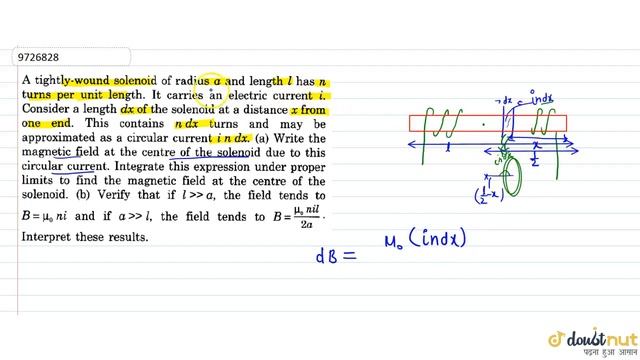 A tightly- wound solenoid of radius a and length l has n turns per unit length. It carries an смотреть онлайн
