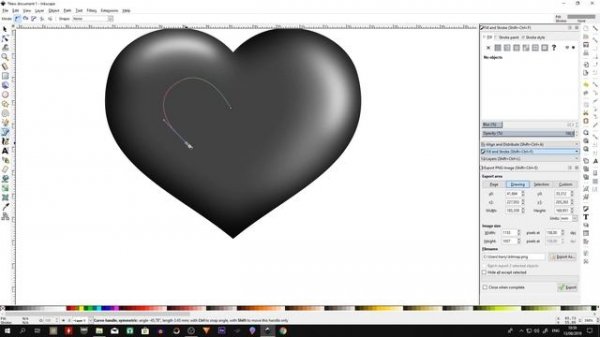How to make 3d heart in inkscape
