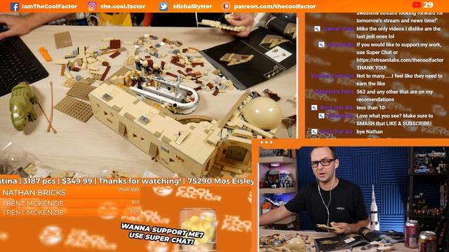🔴 More Interior & Tatooine Dust! LEGO Star Wars Mos Eisley Cantina LIVE PART 3 смотреть онлайн