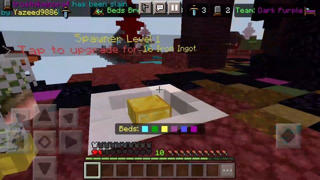 Bed wars на телефоне проиграл но получил 2 место 🥈 #bedwars #minecraft #тростникмайнкрафт смотреть онлайн