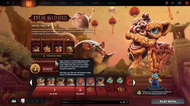 Dota 2 New Bloom 2020 event send ang pao to your friends!!! Free Wheel Spin giveaway!!! смотреть онлайн