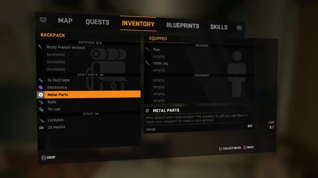 Dying Light - Awakening: Scavenger Pack (Pre-Order) Items Rusty French Wrench Inventory Gameplay PS смотреть онлайн