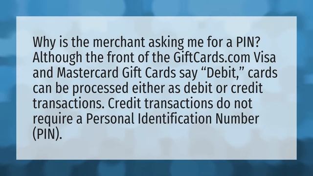 Does a Visa gift card have a pin? смотреть онлайн