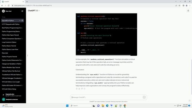 what does sys exit do in python смотреть онлайн