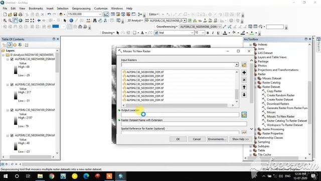 Mosaic Raster data sets in Arc GIS/ Merge Raster Data sets In Arc GIS смотреть онлайн