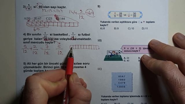 5.Sınıf Matematik 1.Dönem 2.Yazılı Soruları Ve Çözümleri-100 Al-5.Sınıf Matematik Yazılı Soruları