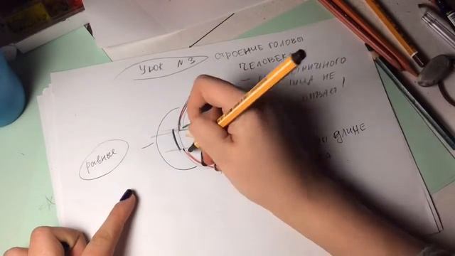 Рисуем ось лица.(урок #3) смотреть онлайн
