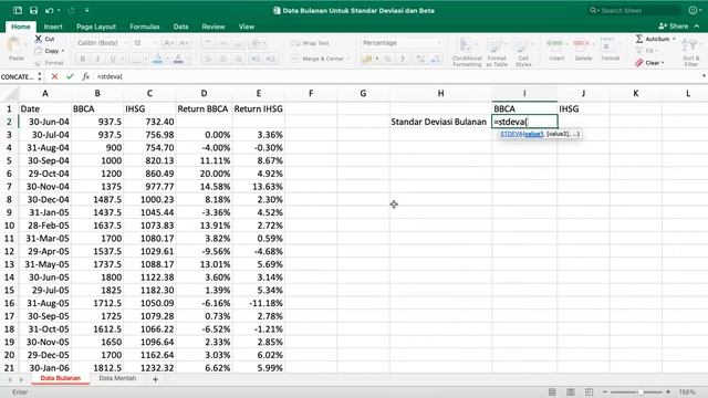 Menghitung Standar Deviasi dan Beta смотреть онлайн