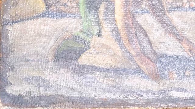 Painting cleaning with 60w Questt laser. Очистка картины лазером Questt мощностью 60 Вт. смотреть онлайн