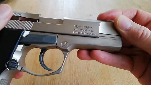 Walther P88 Compact 9mm PAK nickel Schreckschußpistole - zu verkaufen / for sale смотреть онлайн