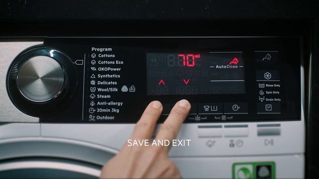 AutoDose with super compact detergent, AEG, washing machine смотреть онлайн