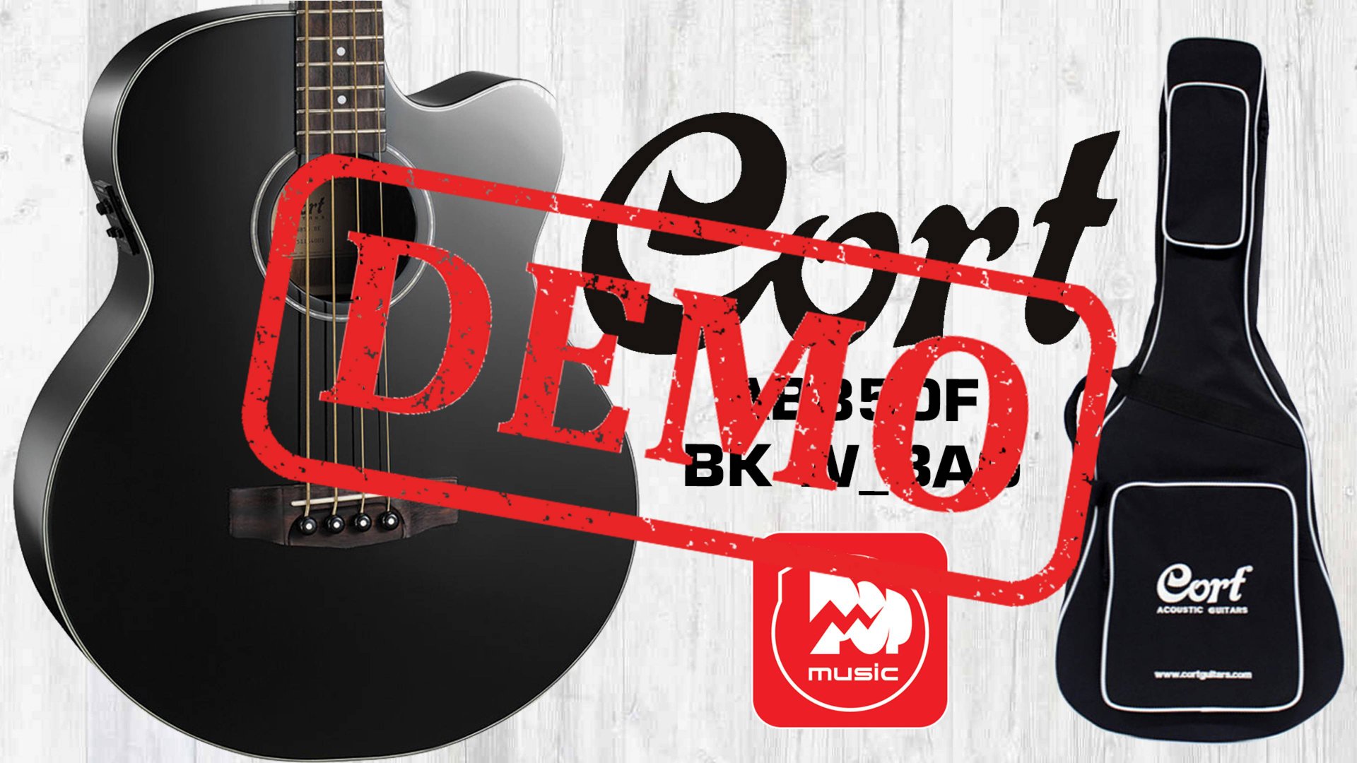 Акустическая бас-гитара CORT AB850F BK W_BAG - демонстрация звучания смотреть онлайн
