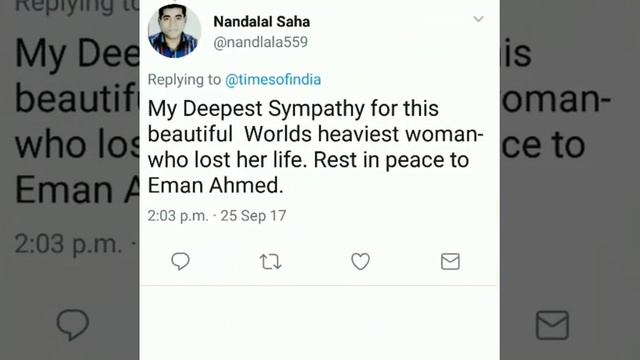 Eman Ahmed world heaviest women passes away see how Twitter users reacts смотреть онлайн