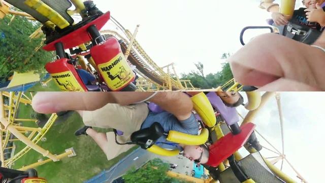 360° Flying Aca Aerial Chase Coaster at kings island смотреть онлайн