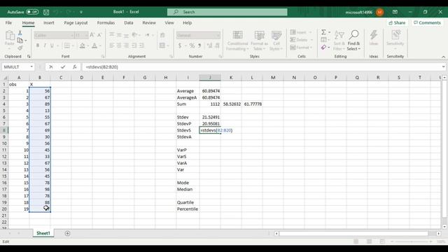 MS Excel Average, SD, Mode, Median, Quartile, and Percentile (Urdu) смотреть онлайн