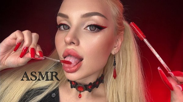 АСМР МАКИЯЖ СЛЮНКОЙ 5.0💦