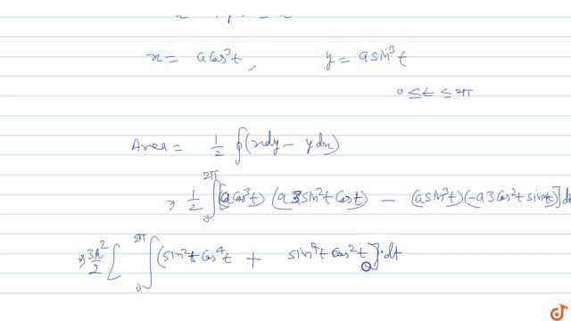 Find the area of the region bounded by the asteroid `x^(2/3)+ y^(2/3)=a^(2/3)` смотреть онлайн