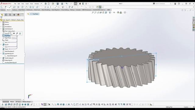 Solidworks + GearTeq = Helical-Spur Gear смотреть онлайн