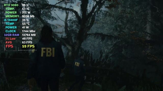Alan Wake 2 On RTX 3080 10GB + I5 13400F