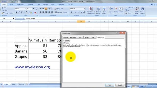 Hide Formula In Excel смотреть онлайн
