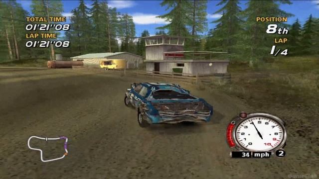 FlatOut PS2 - Gameplay - PCSX2 смотреть онлайн