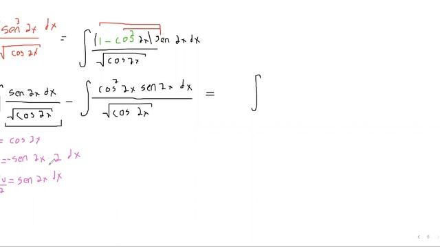 INTEGRAL sen^3 2x dx/sqrt cos2x смотреть онлайн