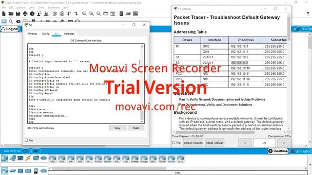 10.3.5 - Packet Tracer - Troubleshoot Default Gateway Issues смотреть онлайн