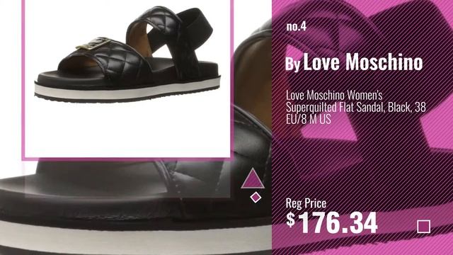 Top 5 Love Moschino Women Sandals [2018]: Love Moschino Women's Slide Blue 35 M EU смотреть онлайн