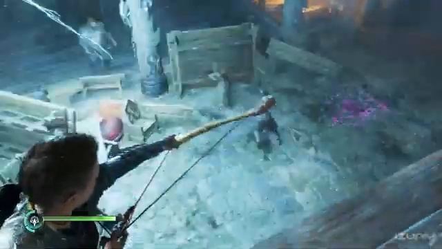 Drunk Thor Starts Fight With Atreus Thrud Scene God of War Ragnarok PS5 2022 смотреть онлайн