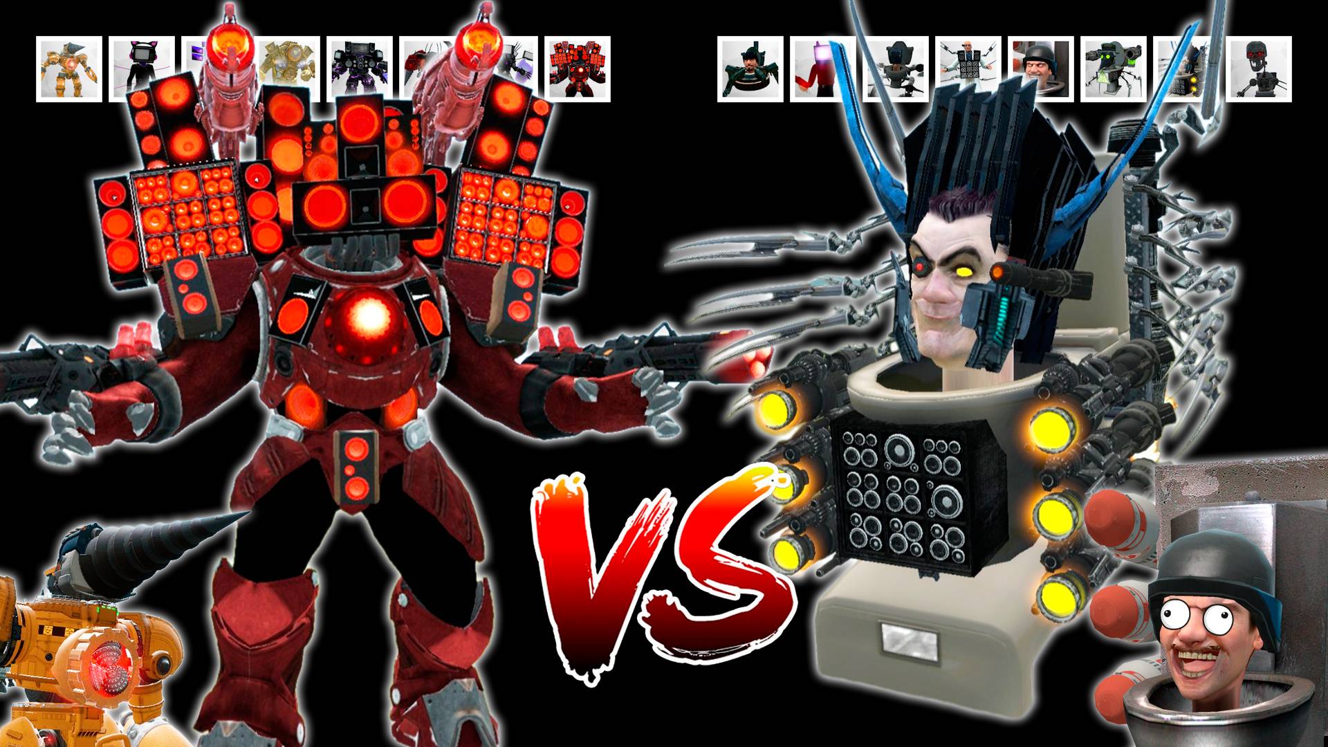 😮ОГРОМНЫЕ ТИТАНЫ КАМЕРАМЕНЫ ПРОТИВ СКИБИДИ ТУАЛЕТОВ🤗 смотреть онлайн