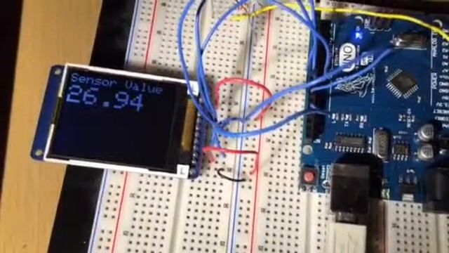 Adafruit TFT LCD showing temperature смотреть онлайн