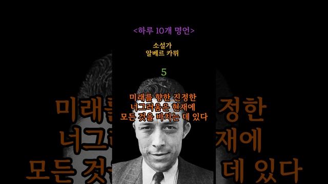 하루10개 명언 알베르 카뮈(Albert Camus)편 /소설가 смотреть онлайн