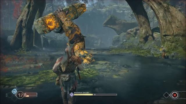 God of War PS4 Fire Troll Boss Fight смотреть онлайн